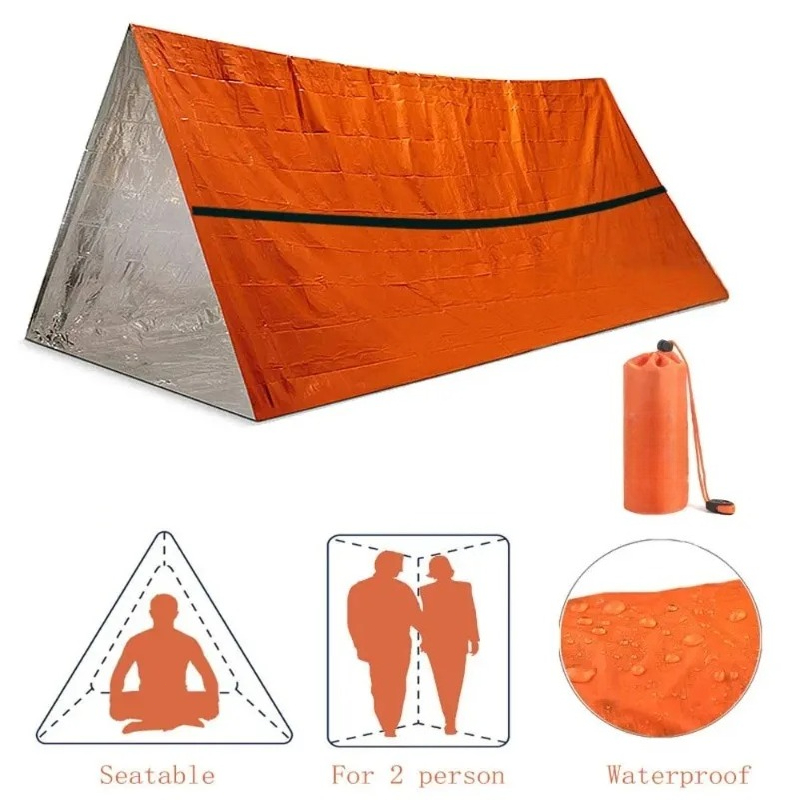 Emergency Mylar Tent - Kit de tente de survie d'urgence