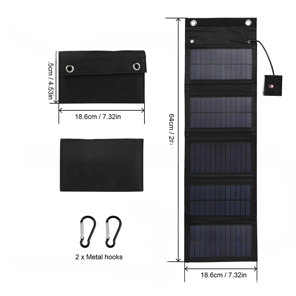Solar Emergency Charger - Sac pliant solaire 25W 5v, panneau