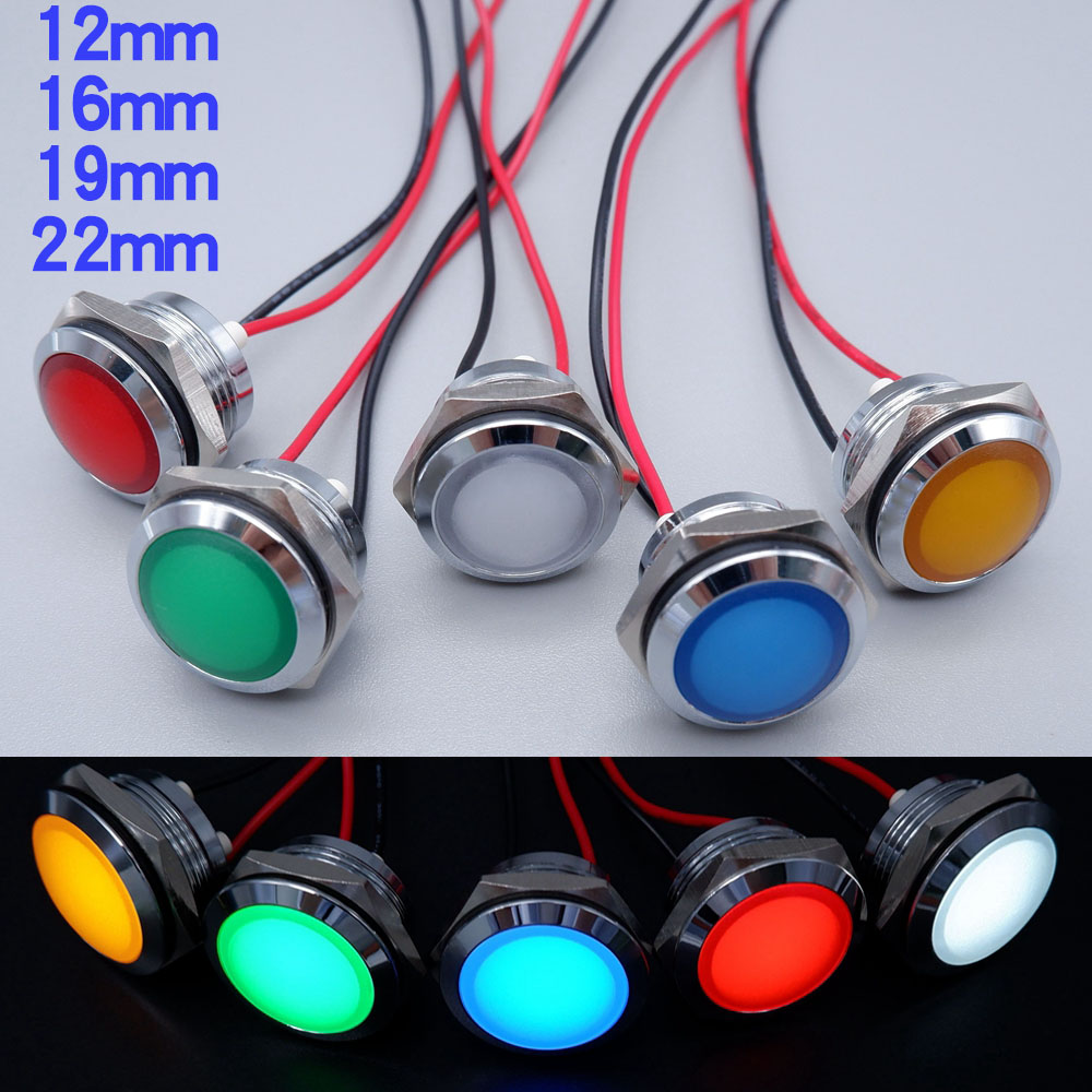 Indicateur LED en métal 12mm 1 - Signal Panel Orange avis et prix