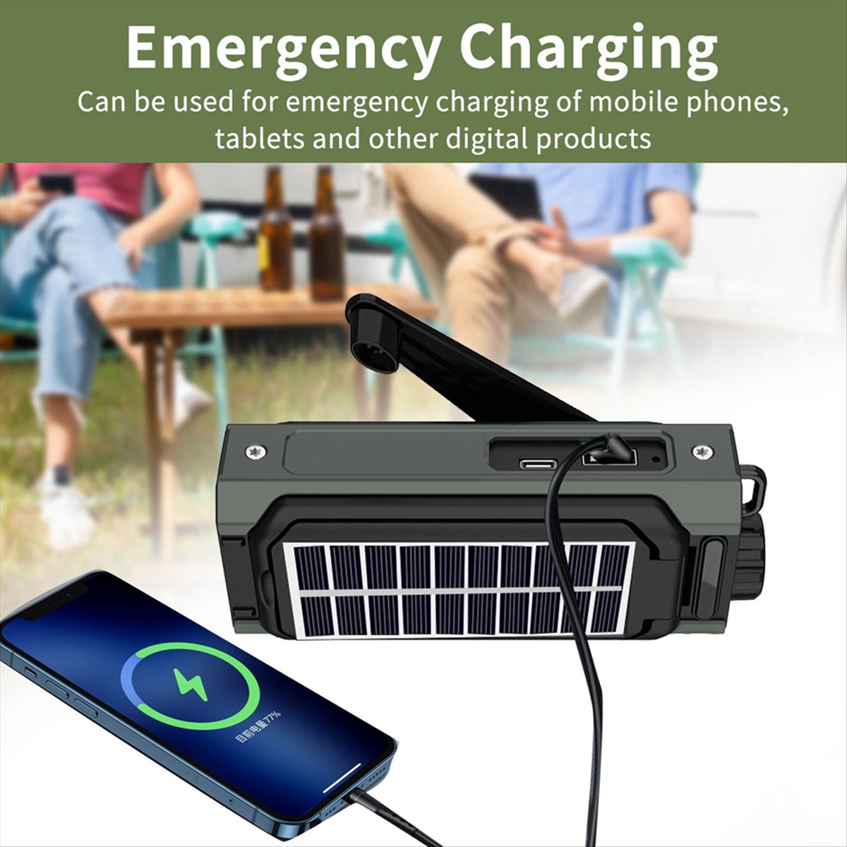 Radio solaire portable A26Z, r - Solar Emergency Charger avis et prix